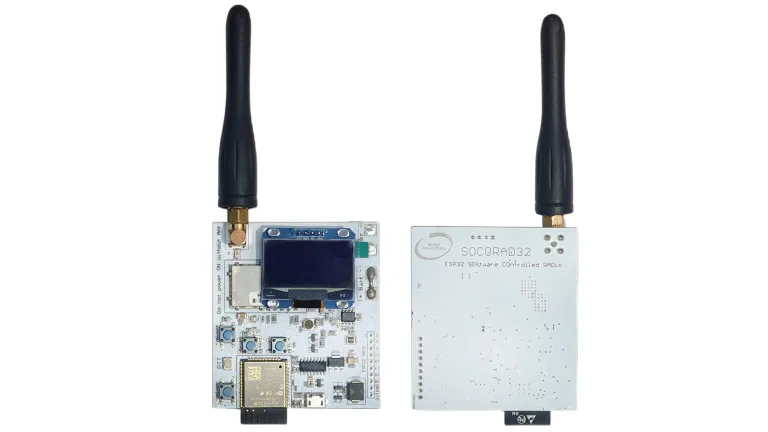 SOCORAD32: A hackable, open source, ESP32 amateur radio board with walkie-talkie functionality and data communication