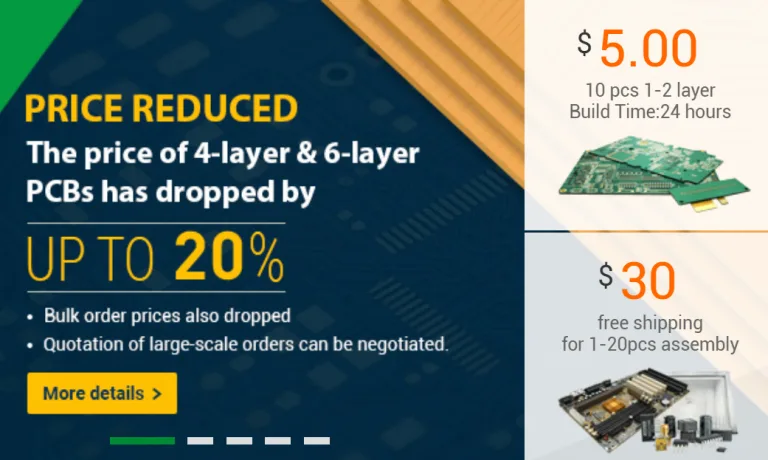 Price Reduction for 4-layer & 6-layer by PCBWay