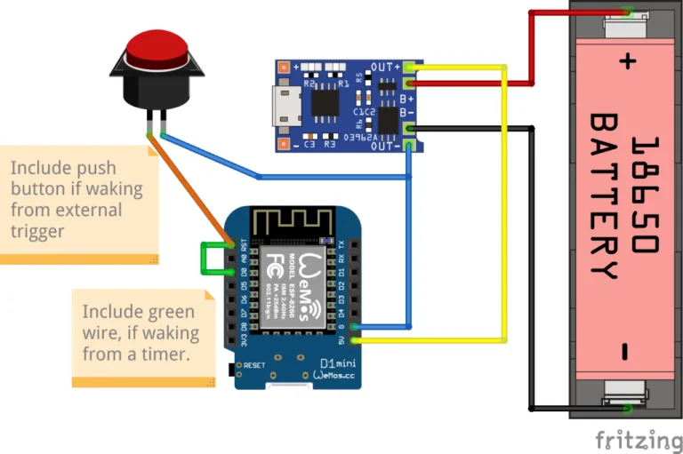 Configuring an ESP8266 for Battery Power