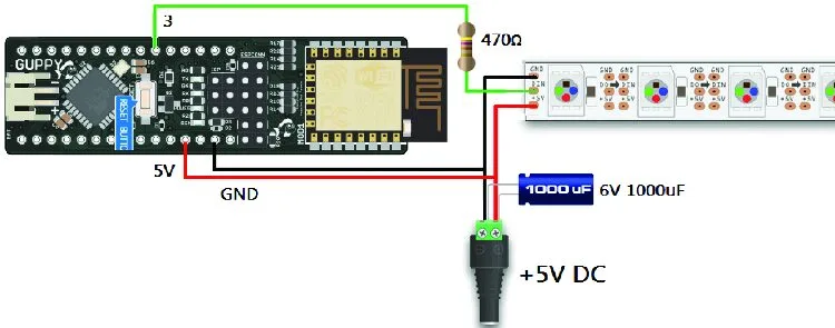How to Control NeoPixel Installations via Wi-Fi Using Fishino and NodeMCU with Python