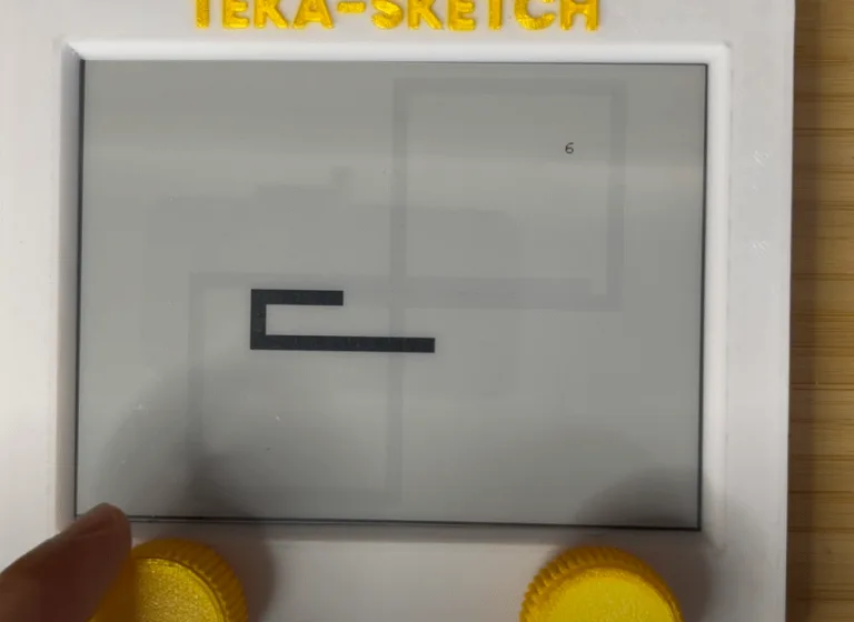 TekkaSketch: Reinventing the Etch-a-Sketch with E-Ink and ESP32 Innovation