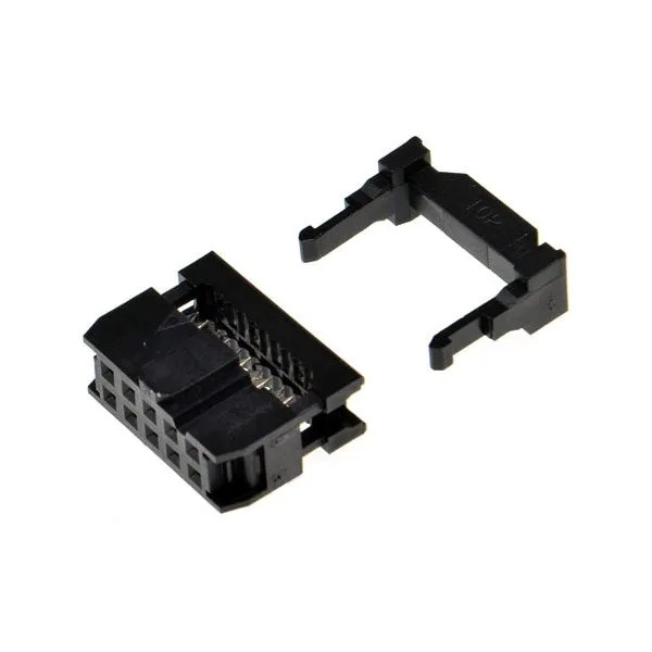 Crimp IDC connector for 2x5 pin flat cable - female - Image 1