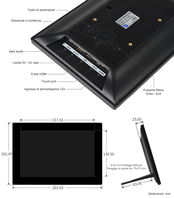 10INCH_HD - features and dimensions