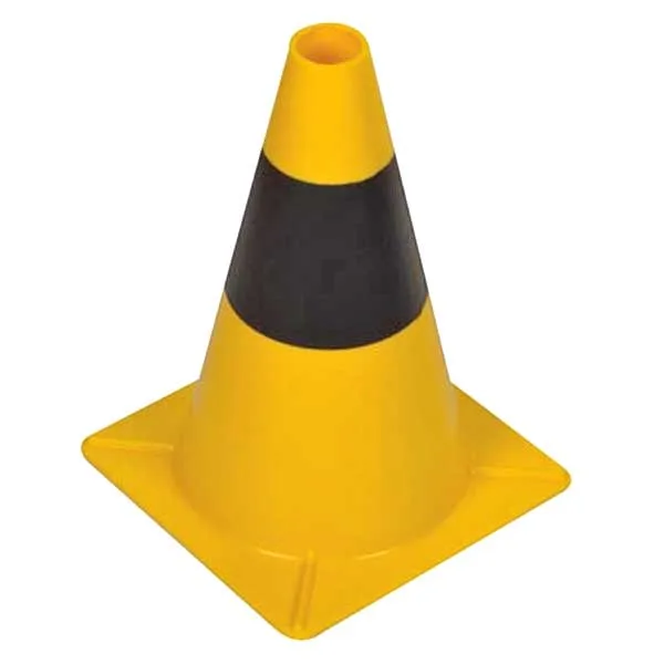PVC TRAFFIC CONE YELLOW/BLACK - Image 1