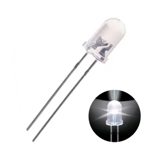 White LED 5 mm - 20,000 mcd - 60°