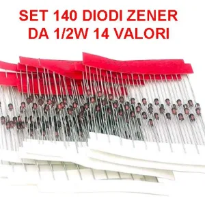 Set of 140 Zener diodes - 10 pcs per value