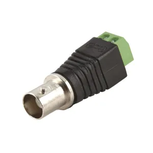 Female BNC connector with screw terminal