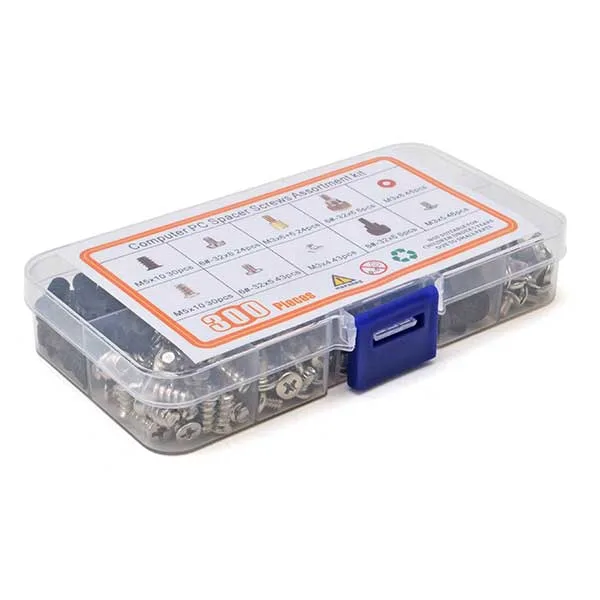Plastic box with assorted PC mounting screws, 10 different types, 300 pieces - Image 3
