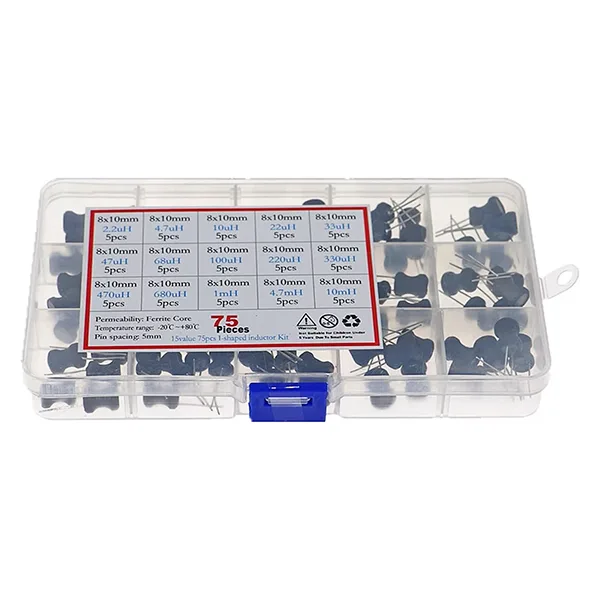 Assortment box of radial inductors with 15 different values - Image 3
