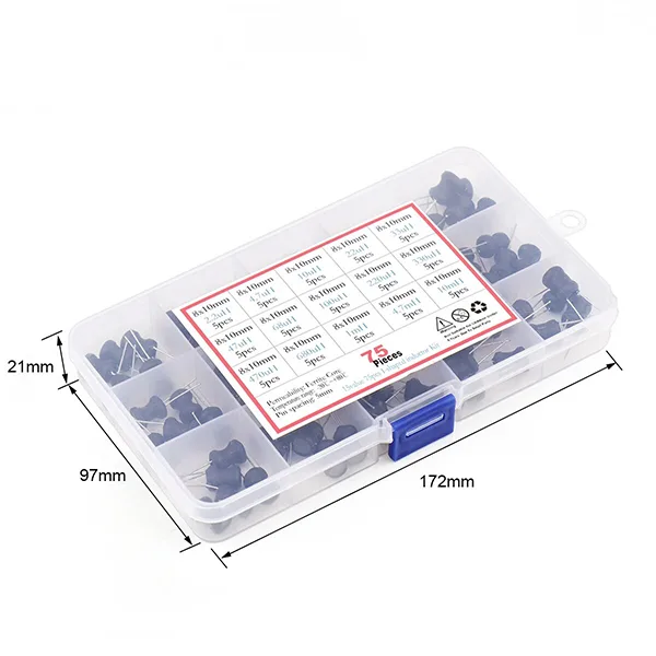 Assortment box of radial inductors with 15 different values - Image 4