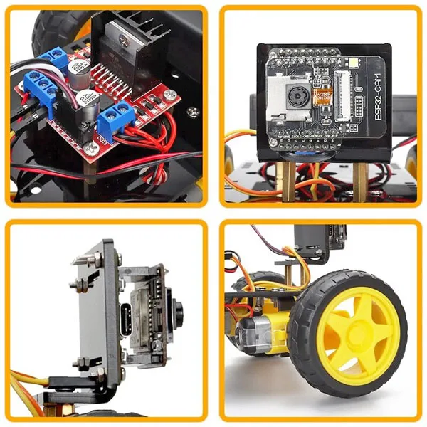 4WD WiFi Robot Car with ESP32-CAM Camera - Kit - Image 11