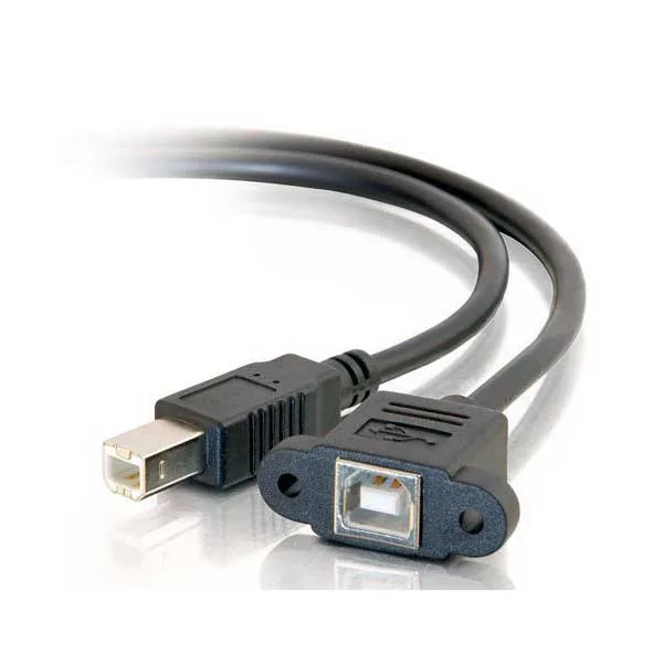USB male B to panel-mount female B cable - Image 3