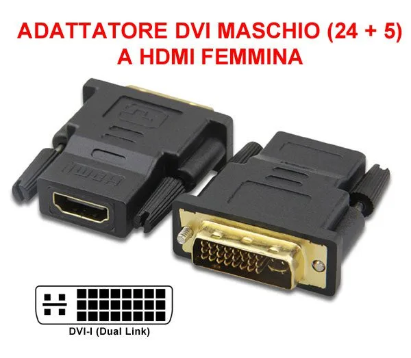 DVI Male to HDMI Female Adapter - Image 1