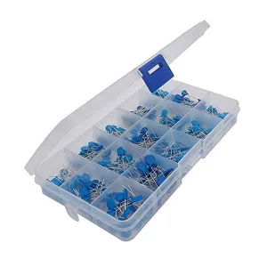 Box of 300 High-Voltage Ceramic Capacitors - assorted values
