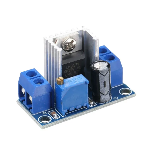 DC/DC Module with LM317 Voltage Regulator - Adjustable Output 1.2-37V - Image 1