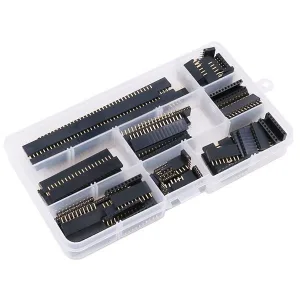 Box of 120 female strip connectors, 4 to 40 pins