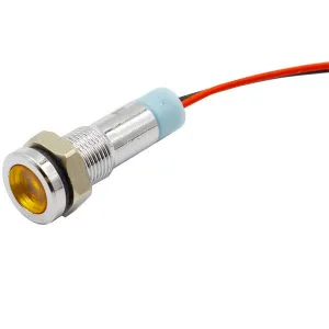 Orange LED indicator - 12-24 VDC 6 mm
