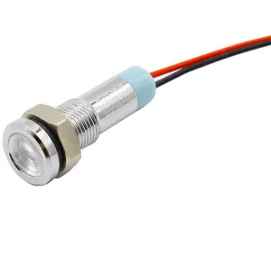 White LED indicator - 12-24 VDC 6 mm