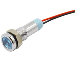 Blue LED Indicator Light - 12-24 VDC 6 mm