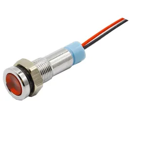 Red LED indicator - 12-24 VDC 6 mm