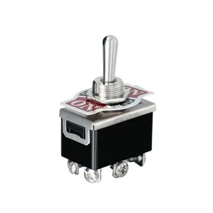 Heavy-duty DPDT Toggle Switch, 3 positions ON-OFF-ON
