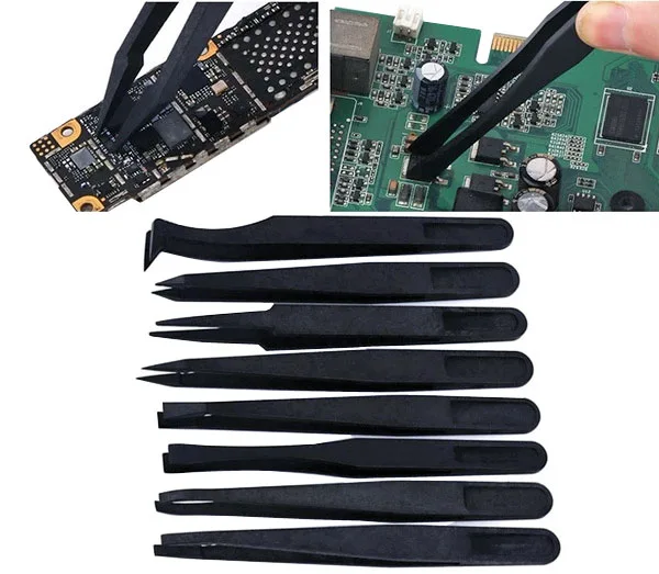 Set of 8 Anti-Static Tweezers - Image 5