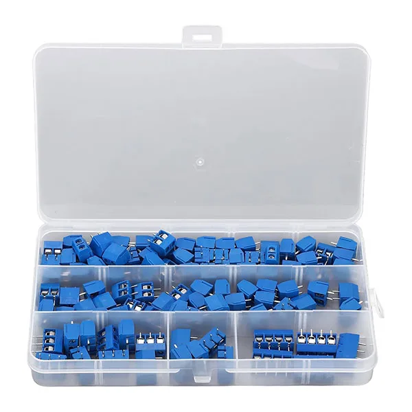 Plastic box, 100 PCB terminal blocks with 5mm pitch - three sizes - Image 3
