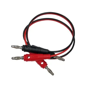 Red/Black Cable with Banana Plugs - 50 cm Length