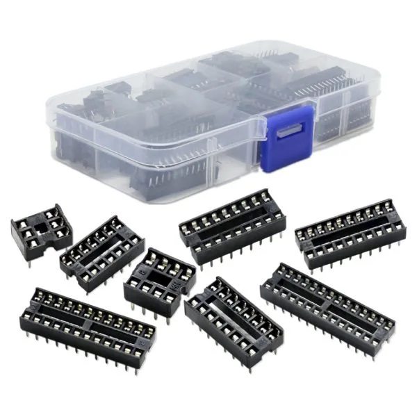 Box of 66 assorted IC sockets - Image 1