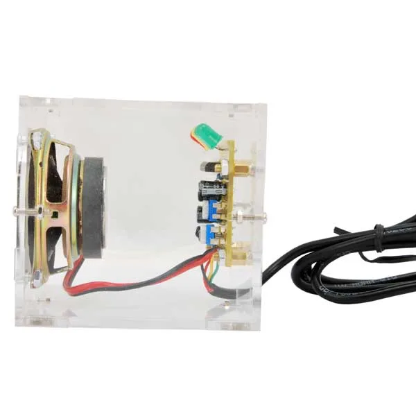 2x3W Powered Speaker Set with VU Meter and Clear Box - Image 5