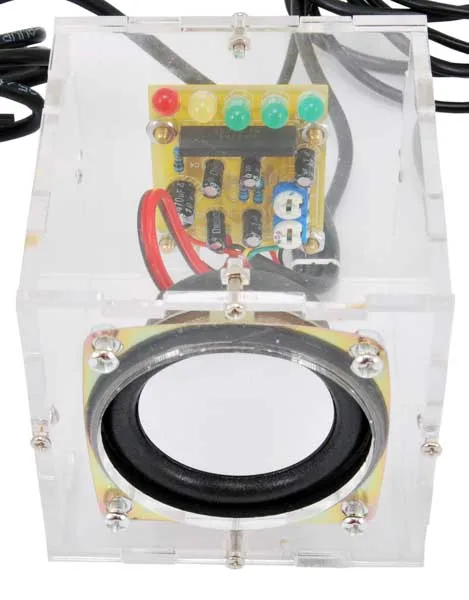 2x3W Powered Speaker Set with VU Meter and Clear Box - Image 6