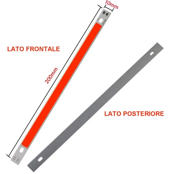 Red COB LED bar 12V 15W - 20 cm long - Image 3