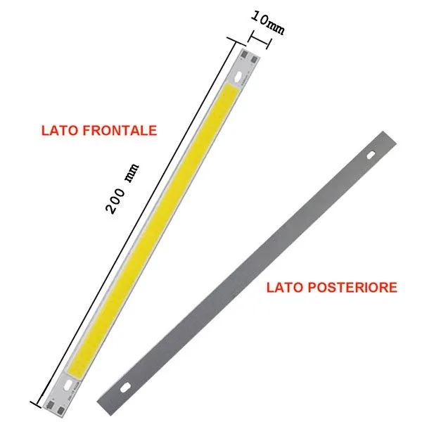 White COB LED Strip 12V 15W - 20 cm length - Image 3