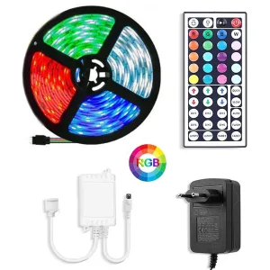 RGB LED Strip with Remote Control and Power Supply - 10 m, 300 LEDs