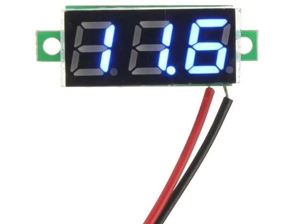 Mini Voltmeter 2.5-30 V - BLUE - Image 1