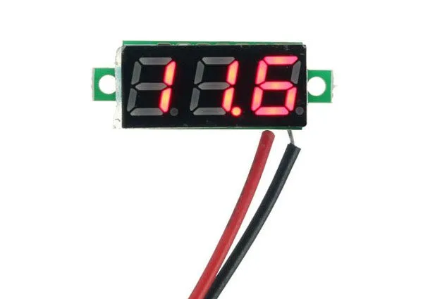 Mini Voltmeter 2.5-30 V - RED - Image 1