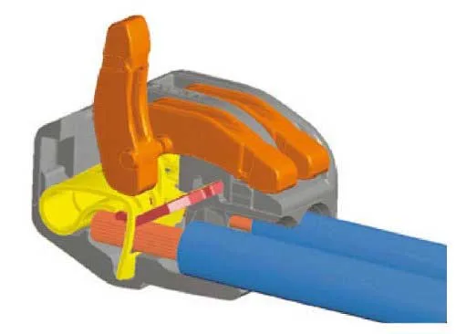2-Way Spring-Lever Terminal Block for Electrical Wires - Image 3