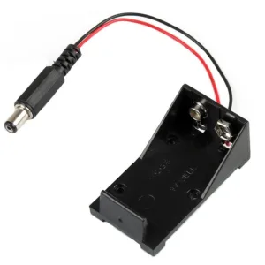 9 volt battery holder with DC plug