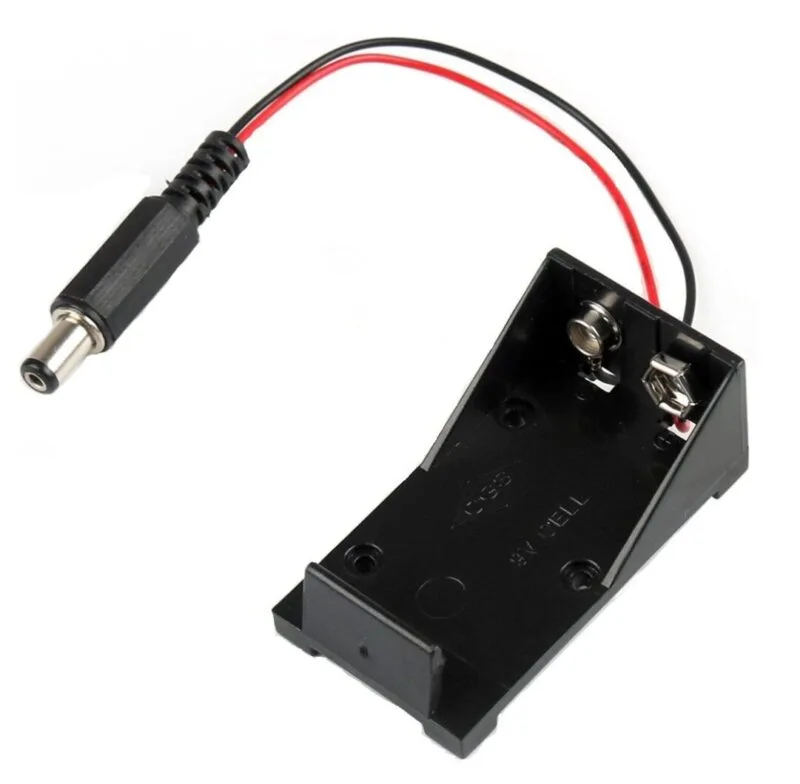 9 volt battery holder with DC plug - Image 1