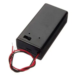 9 volt battery holder with cover and switch