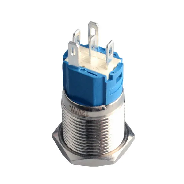 Anti-vandal push button 16 mm - blue LED - Image 4