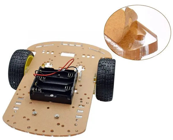 Robot Chassis Set with Wheels, Motors and Battery Holder - Image 3