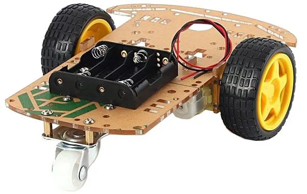 Robot Chassis Set with Wheels, Motors and Battery Holder - Image 4
