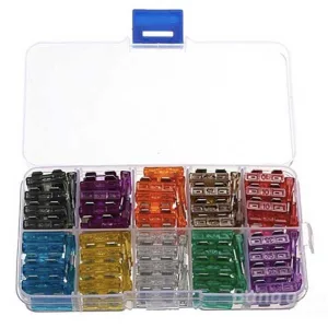 Box of 100 Automotive Blade Fuses - 10 Values