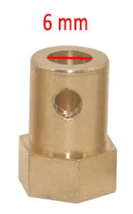 Wheel Hub Adapter 6 mm Shaft - 12 mm Hex - Image 1