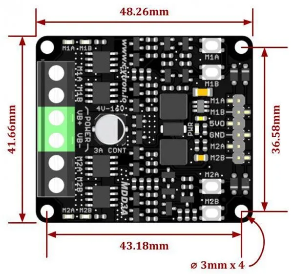 Driver for 2 DC motors or 1 stepper - max 3 A - Image 4