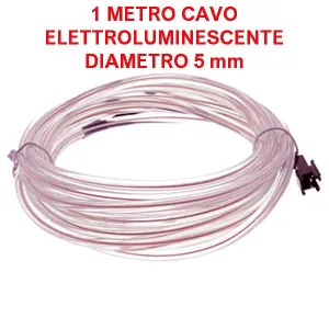 Electroluminescent Wire White - 1 meter / 5 mm