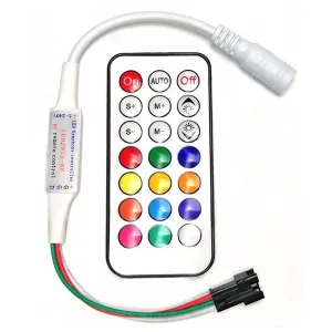 LED strip controller with 21-button remote