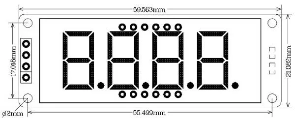 4-digit 7-segment display - red - Image 3
