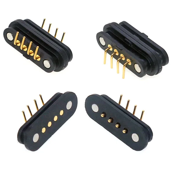 Magnetic M/F connector, 4 pins at 90 degrees - Image 3